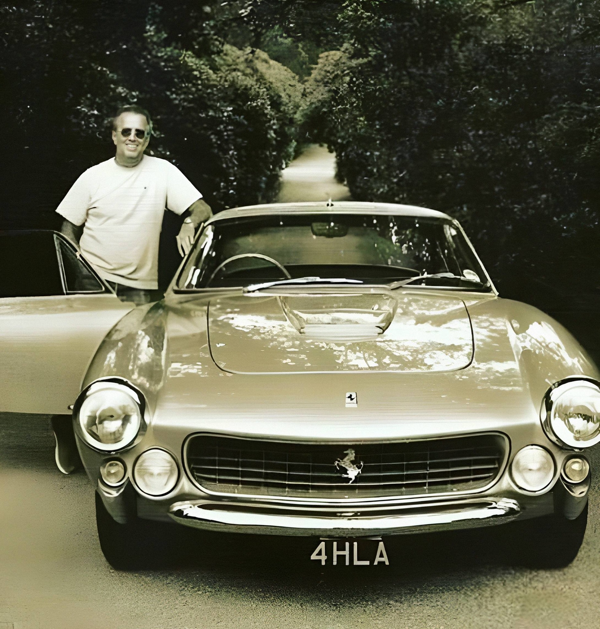 Eric Clapton with his 1964 Ferrari 250 GT Lusso The rock legend