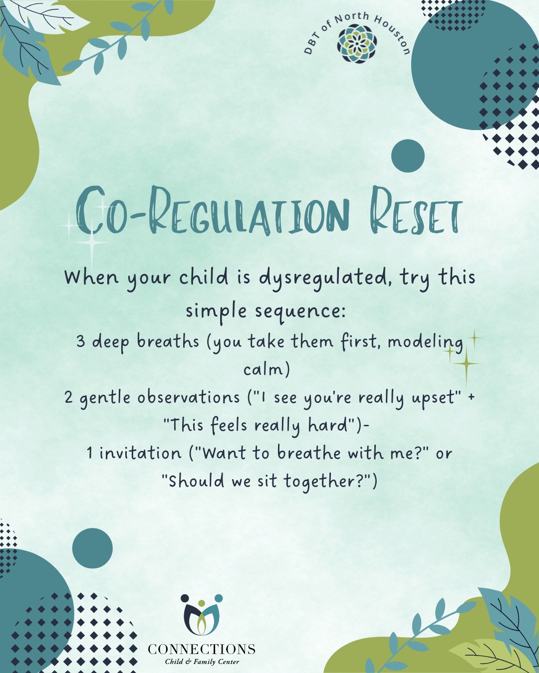Connections - Chaos to connection in 3-2-1! The Co-Regulation Reset is ...