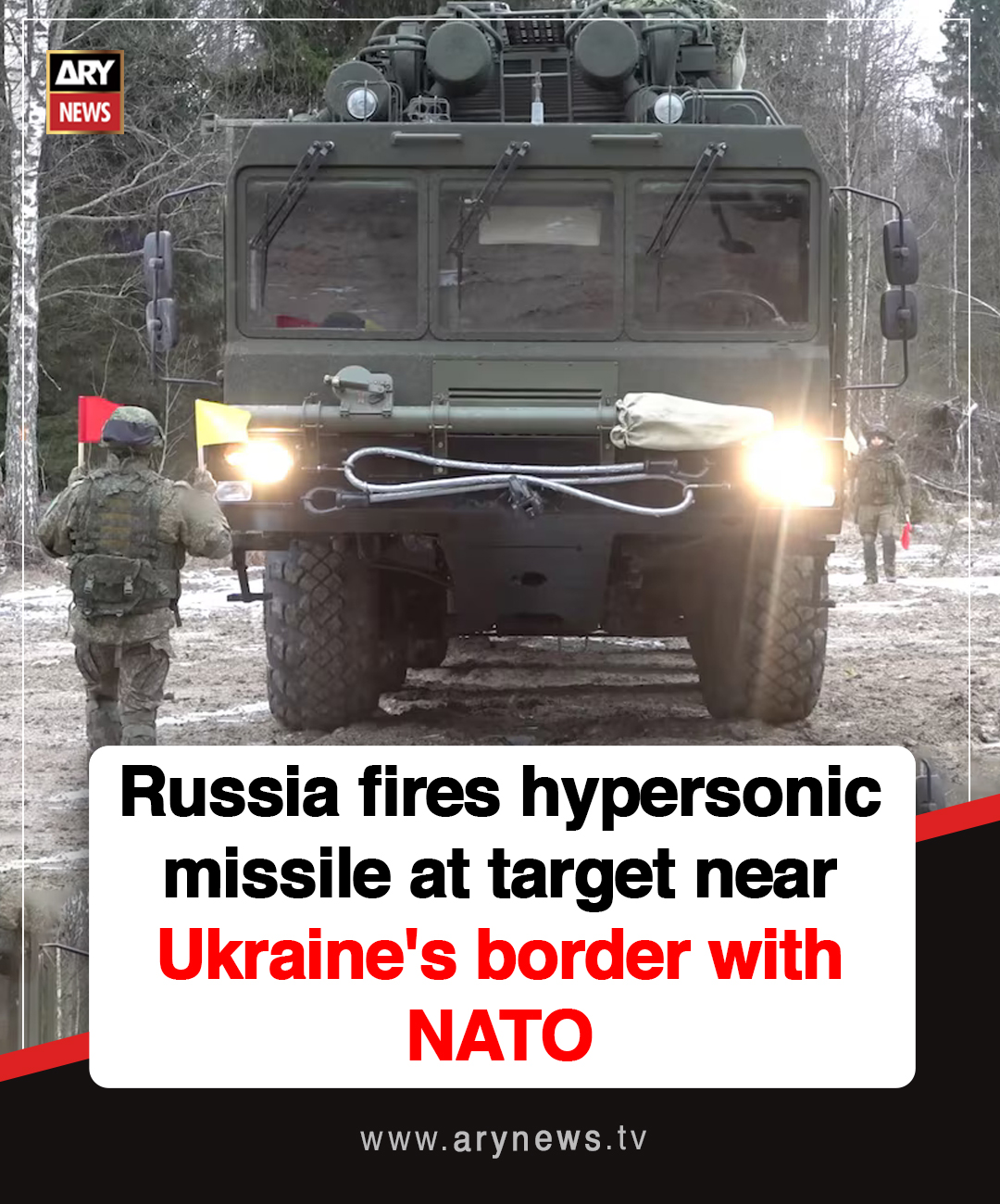 ARY - Russia fires hypersonic missile at target near Ukraine's border ...