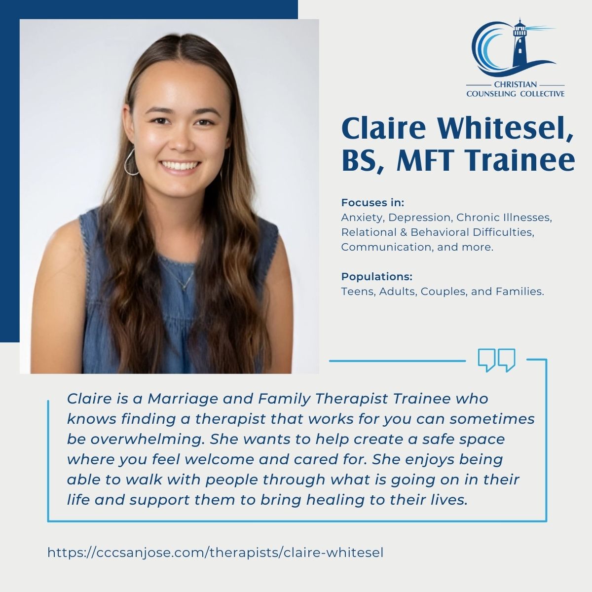 Meet our newest hire,... - Christian Counseling Collective | Facebook