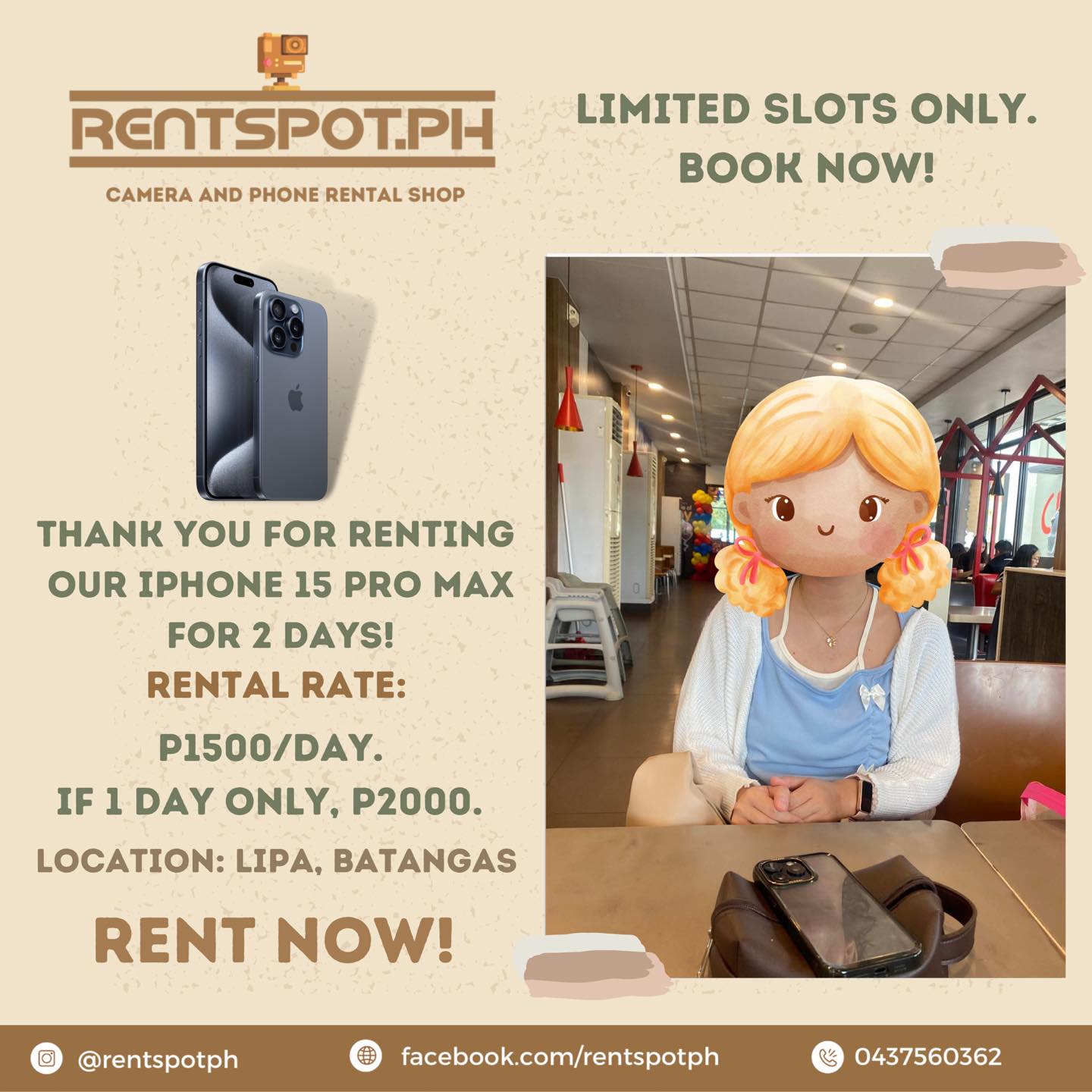 RENTSPOT PH - Thank you for renting our IPhone Pro Max for... | Facebook