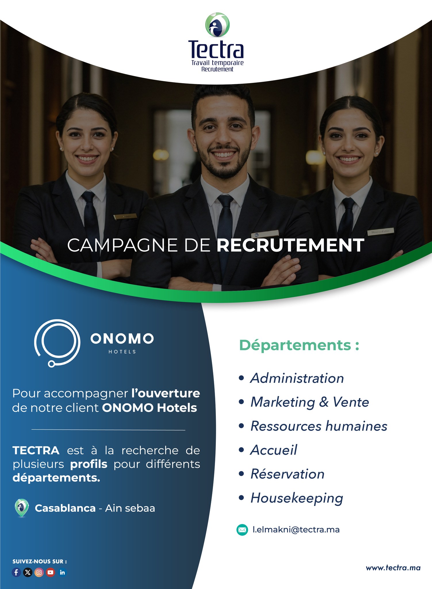 🔥 𝐍𝐨𝐮𝐯𝐞𝐥𝐥𝐞 𝐨𝐮𝐯𝐞𝐫𝐭𝐮𝐫𝐞, 𝐧𝐨𝐮𝐯𝐞𝐥𝐥𝐞𝐬... - Tectra Recrutement Maroc | Facebook