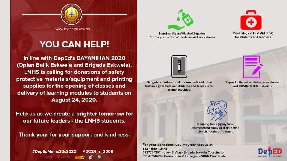 In line with DepEd's Bayanihan 2020... - LNHS - HUMSS Strand | Facebook
