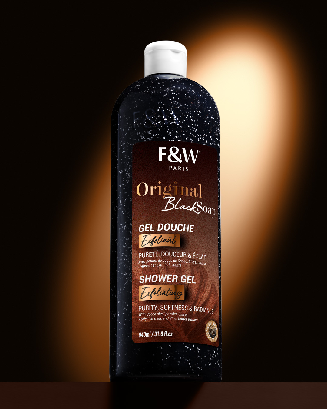 Fair & White Paris Original Black Soap exfoliating shower gel