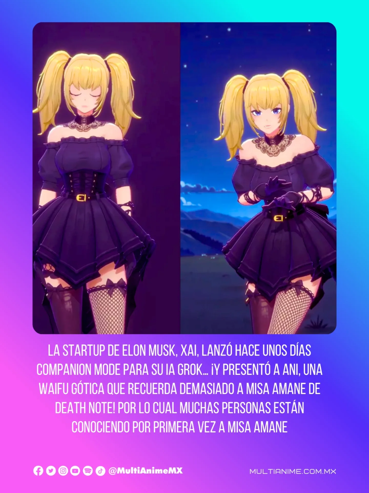 🎀 ¿Una nueva “Misa Amane” virtual?... - MultiAnime.com.mx | Facebook