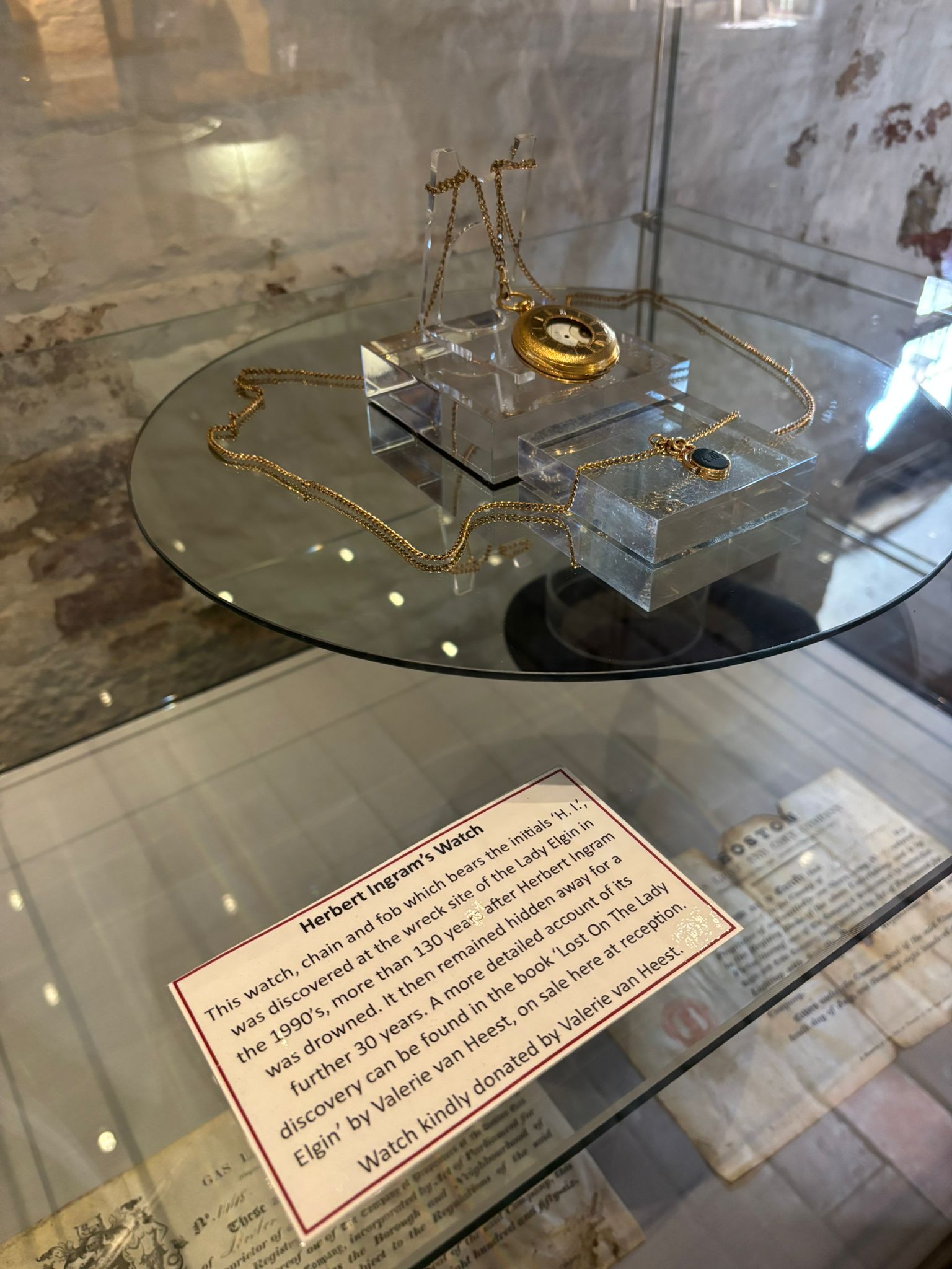 Herbert Ingram's pocket watch - lost in the 1860 Lady Elgin