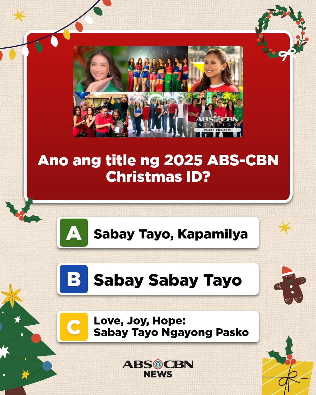 ABS-CBN - Sabay-sabay nating sagutan, Kapamilya. 😁 | Facebook