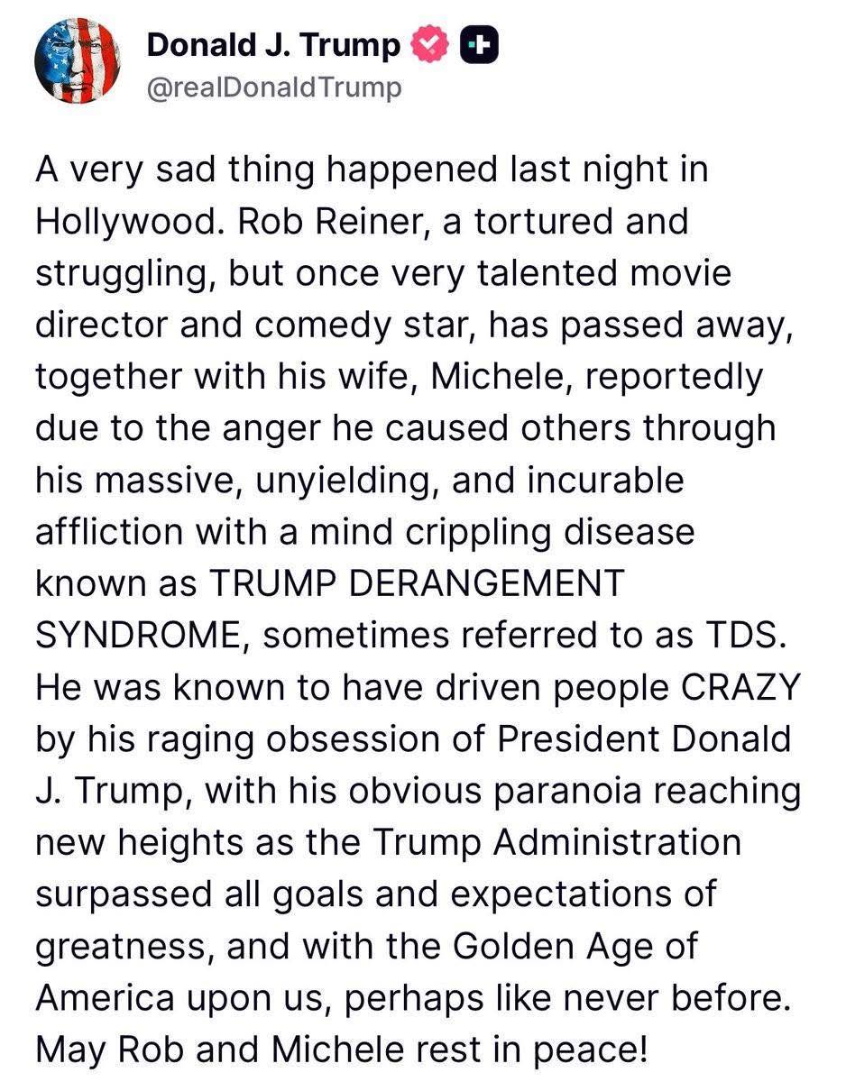The Space - President Trump issues a statement on the killing of Rob ...