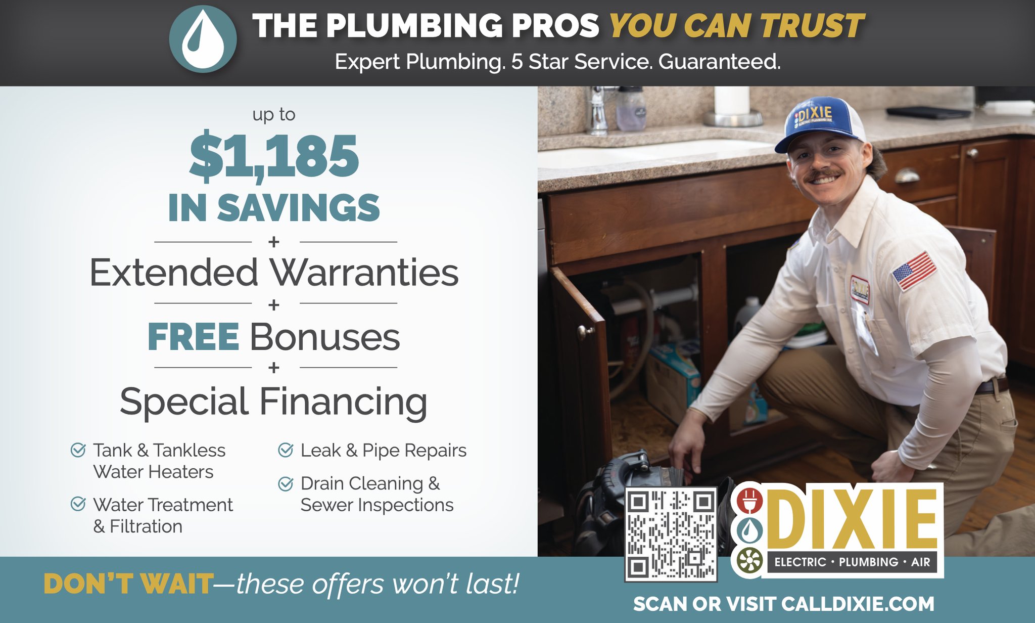 💧Save up to $1,185 on... - Dixie Electric, Plumbing & Air | Facebook
