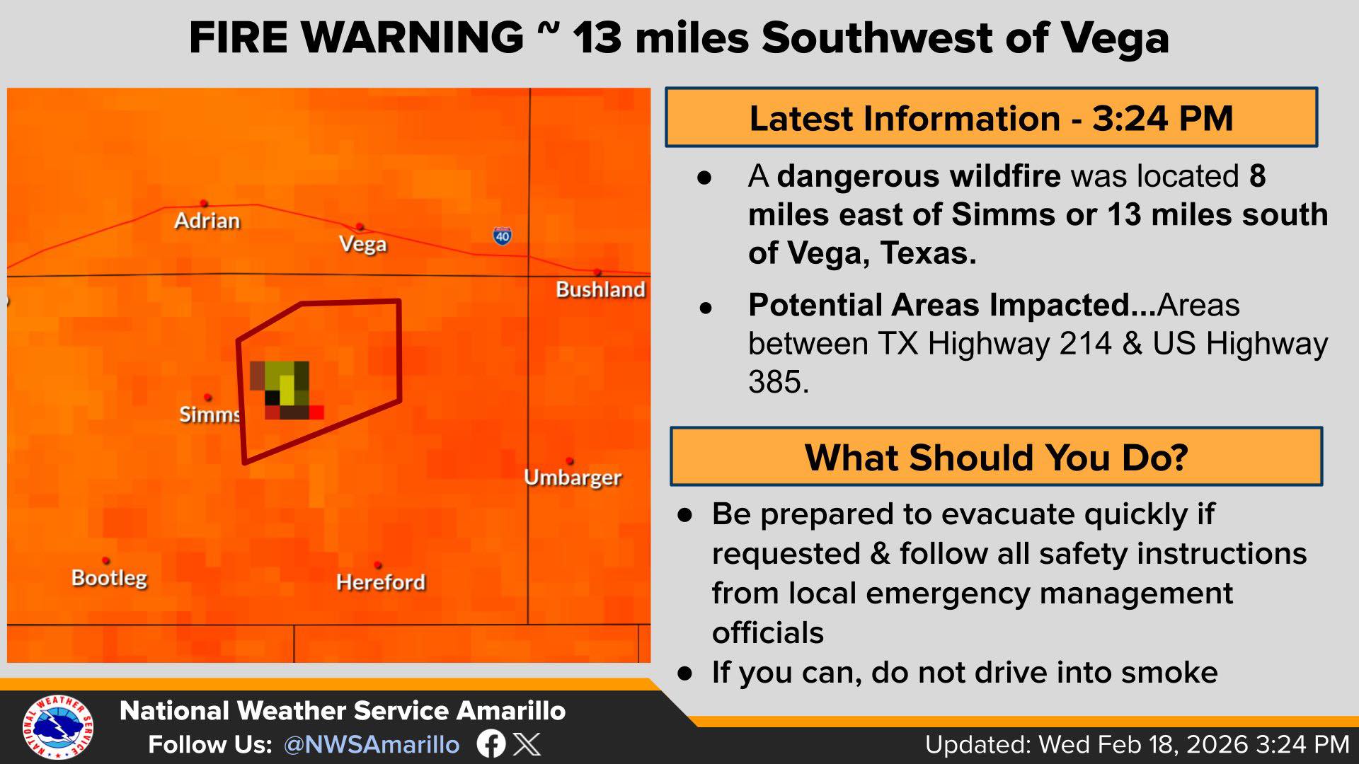 A fire warning is now in... - Tornado Alley Weather Center | Facebook