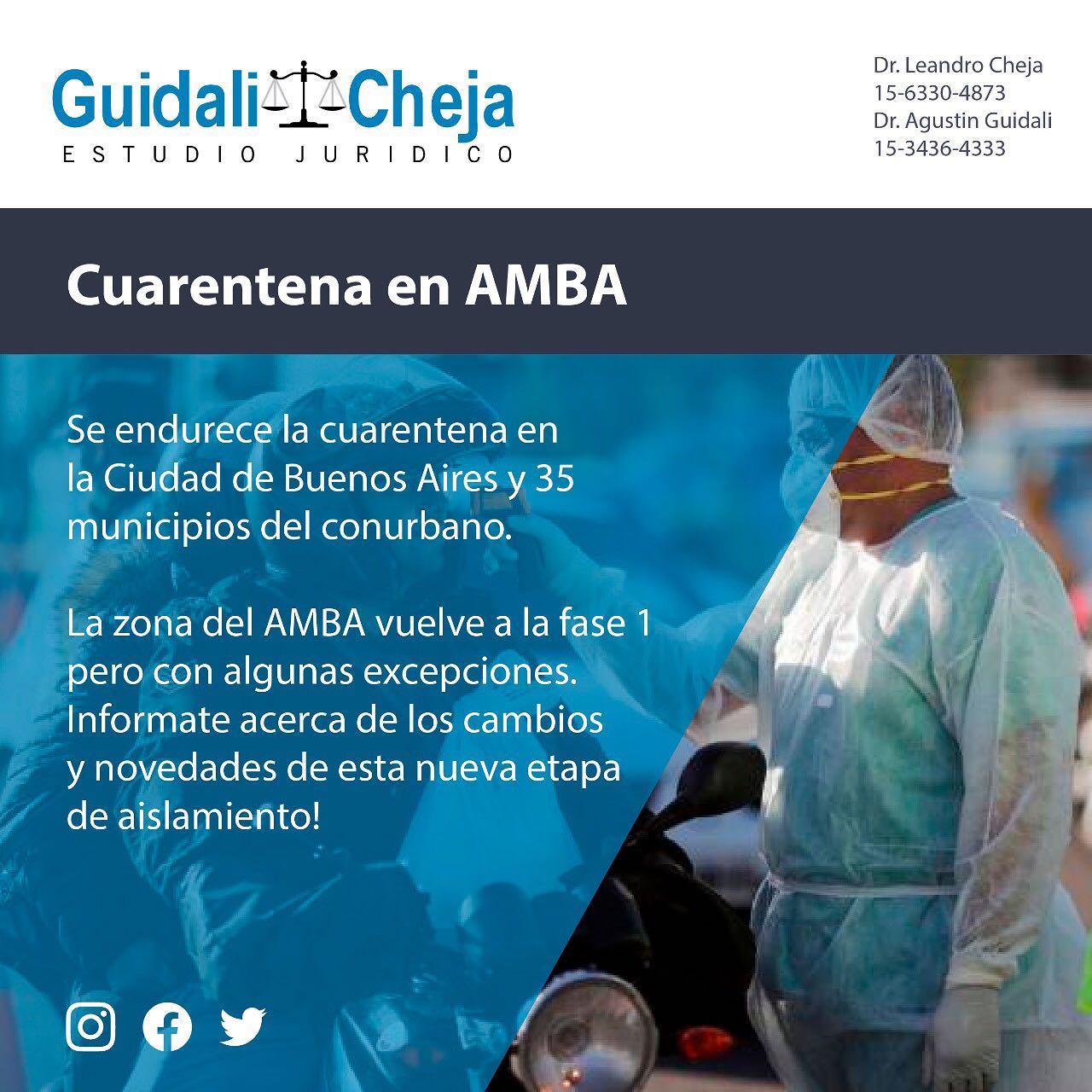 ⚠️ CUARENTENA EN AMBA ⚠️ Les... - Estudio Guidali Cheja | Facebook