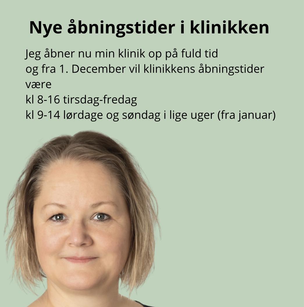 Clinic - Kære kunder Jeg åbner nu min klinik op på fuld tid igen. Mine ...