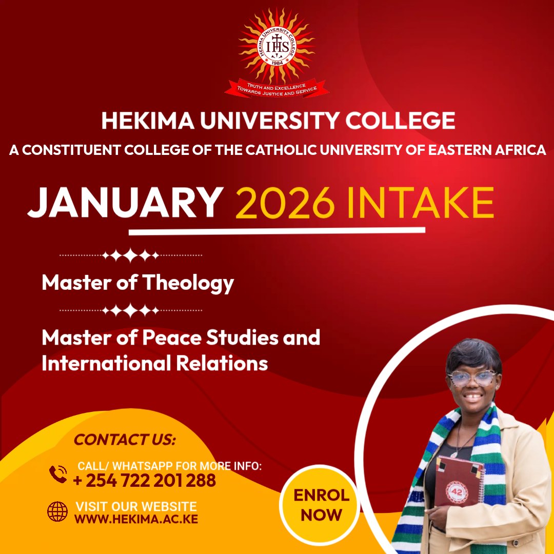 Hekima - HUC January 2026 Intake. Final applications are now being ...