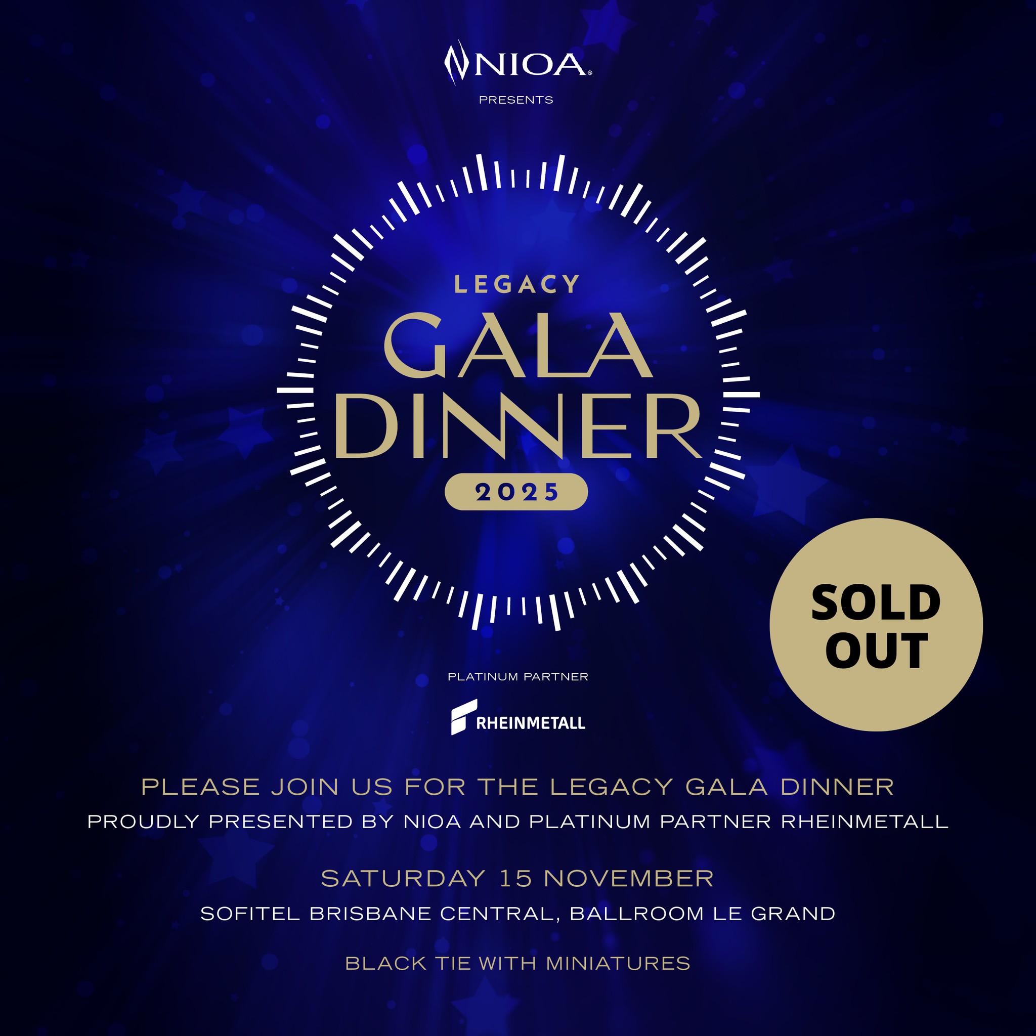 Legacy - SOLD OUT! This Saturday's 2025 Legacy Gala Dinner, proudly ...
