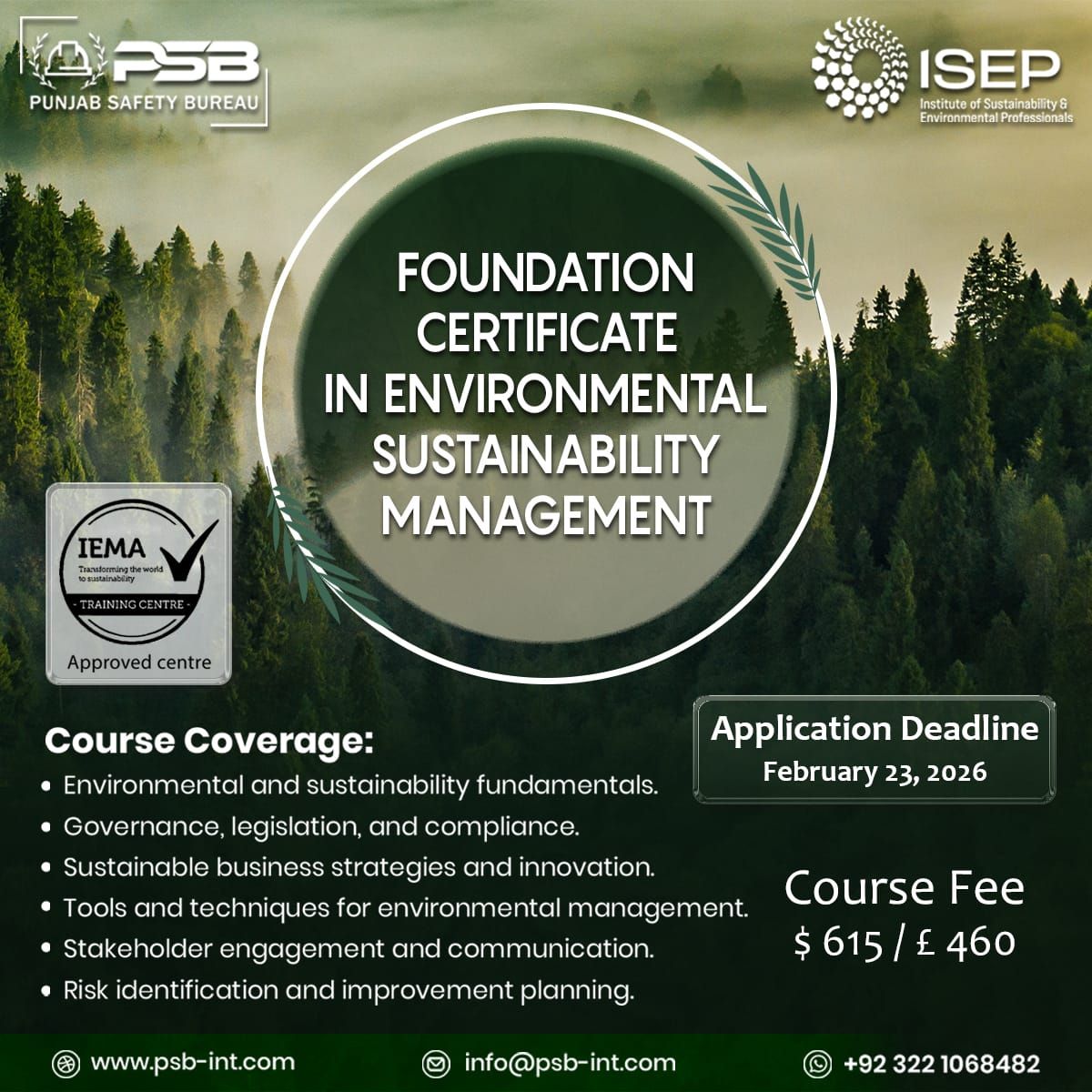 🌍 GreenPath™ – ISEP Certified... - Punjab Safety Bureau - PSB | Facebook