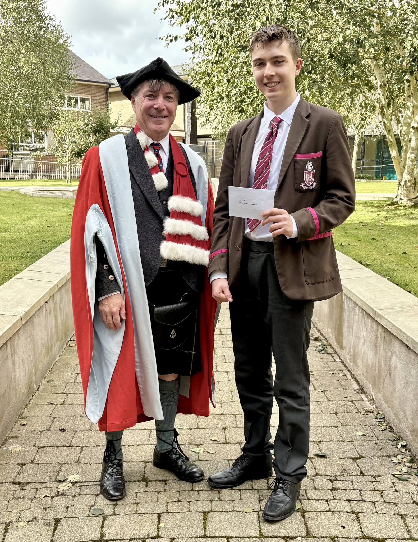 Royal - Joseph Kane receiving the University of Aberdeen Prize for the ...