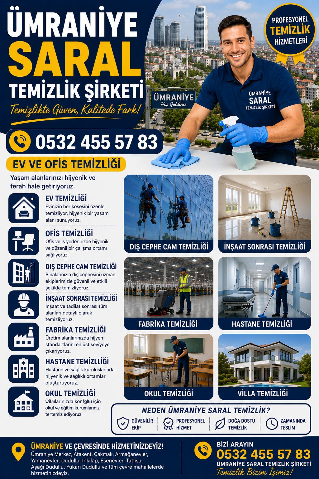 Ümraniye Temizlik Şirketi 0532 455 57 83 | Istanbul