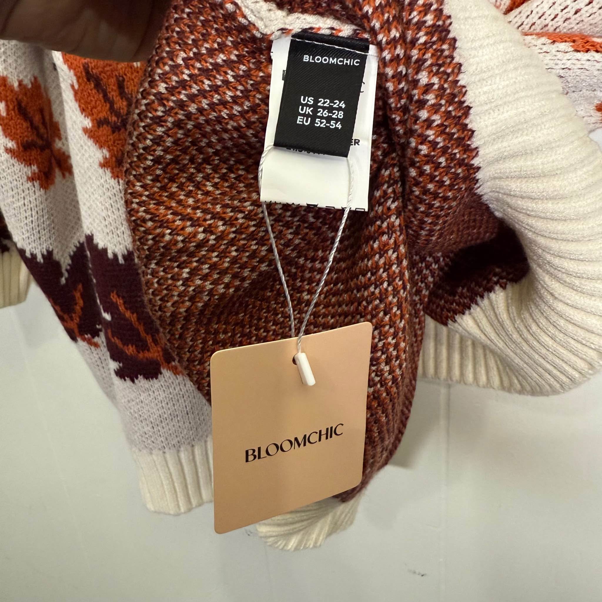 NWT-Bloomchic Womens Plus Size 22-24 Pullover Sweater Fall Autumn Leaf ...