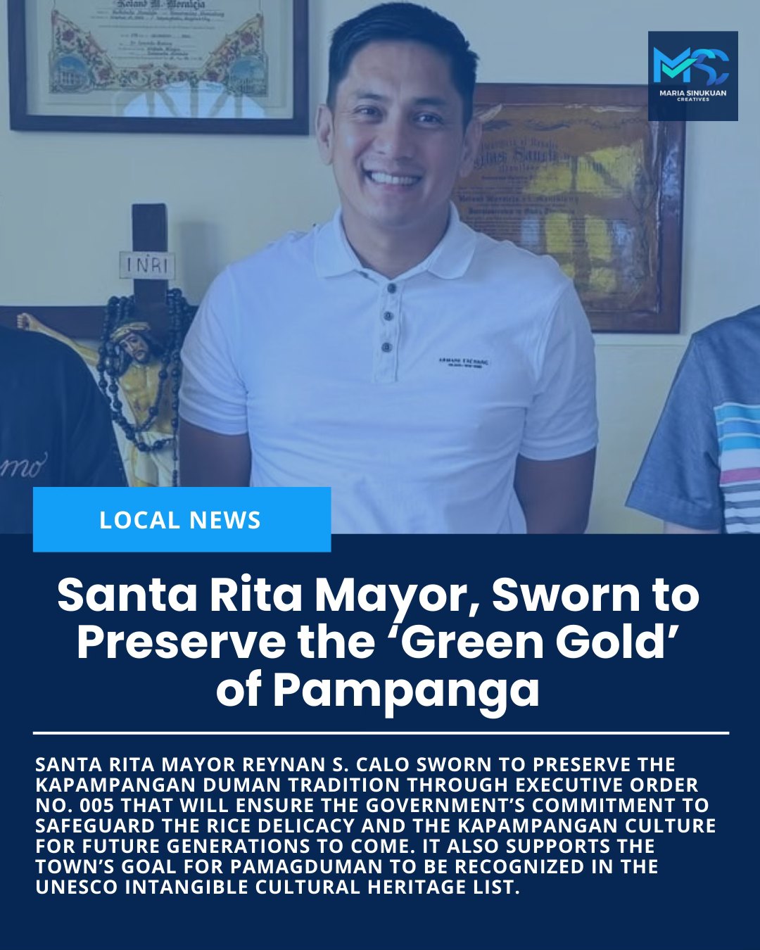 Maria - Santa Rita, Pampanga Mayor Reynan S. Calo sworn to preserve the ...