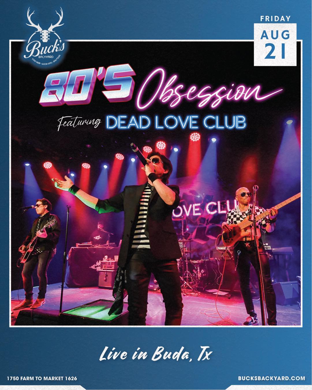 Buck's - Just announced 🎉 Dead Love Club will be live at Buck's