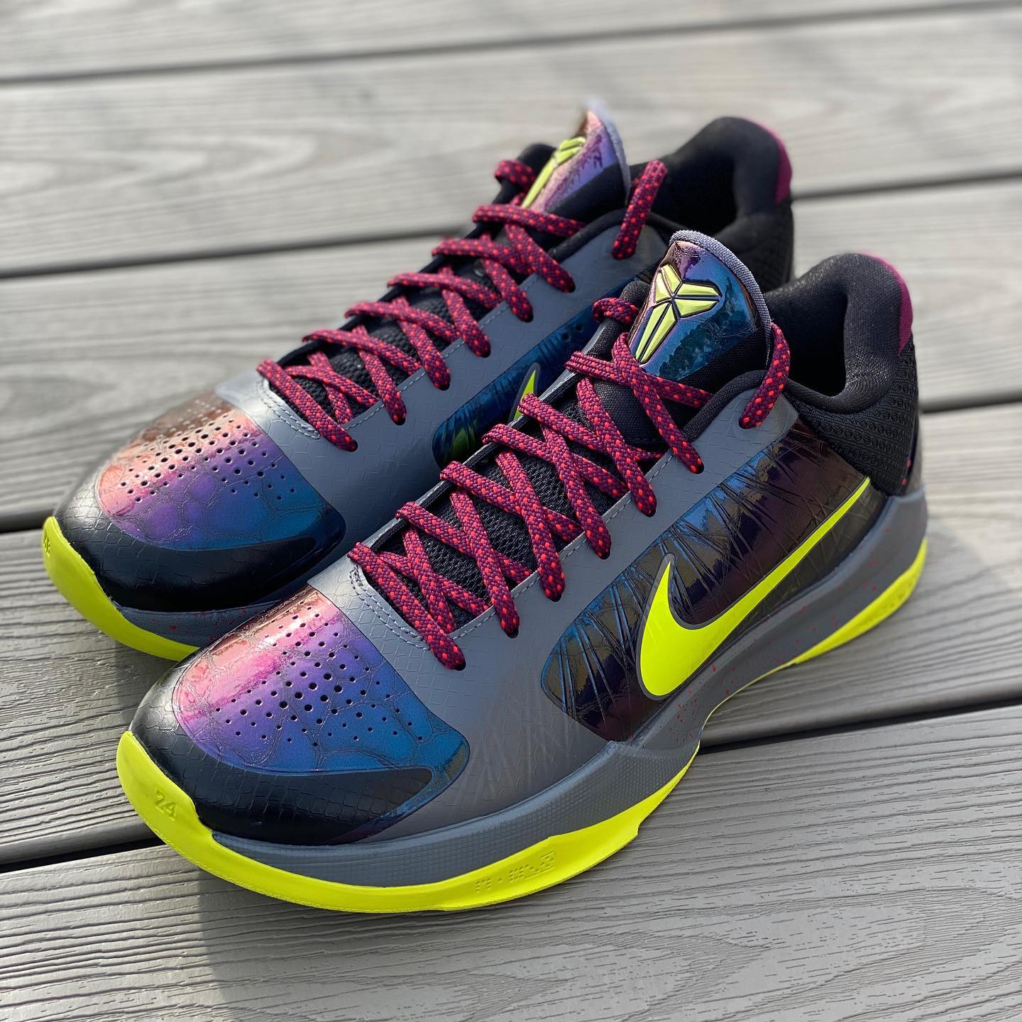 A detailed look at the Kobe V Protro “Chaos.” Who