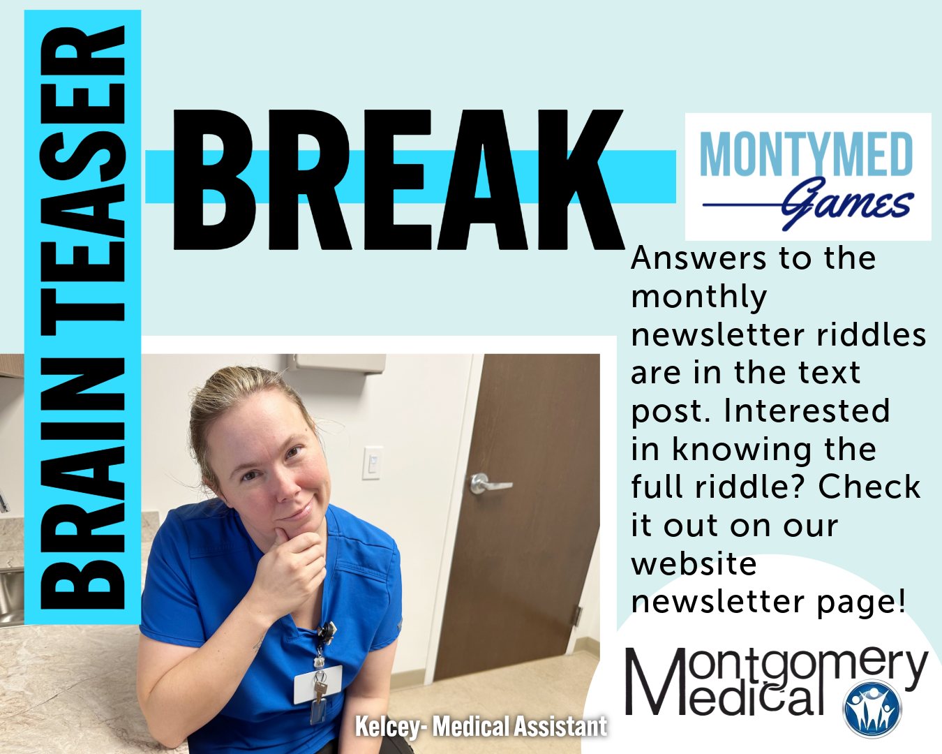 🧠💪 MontyMed Games: Riddle Reveal!... - Montgomery Medical | Facebook