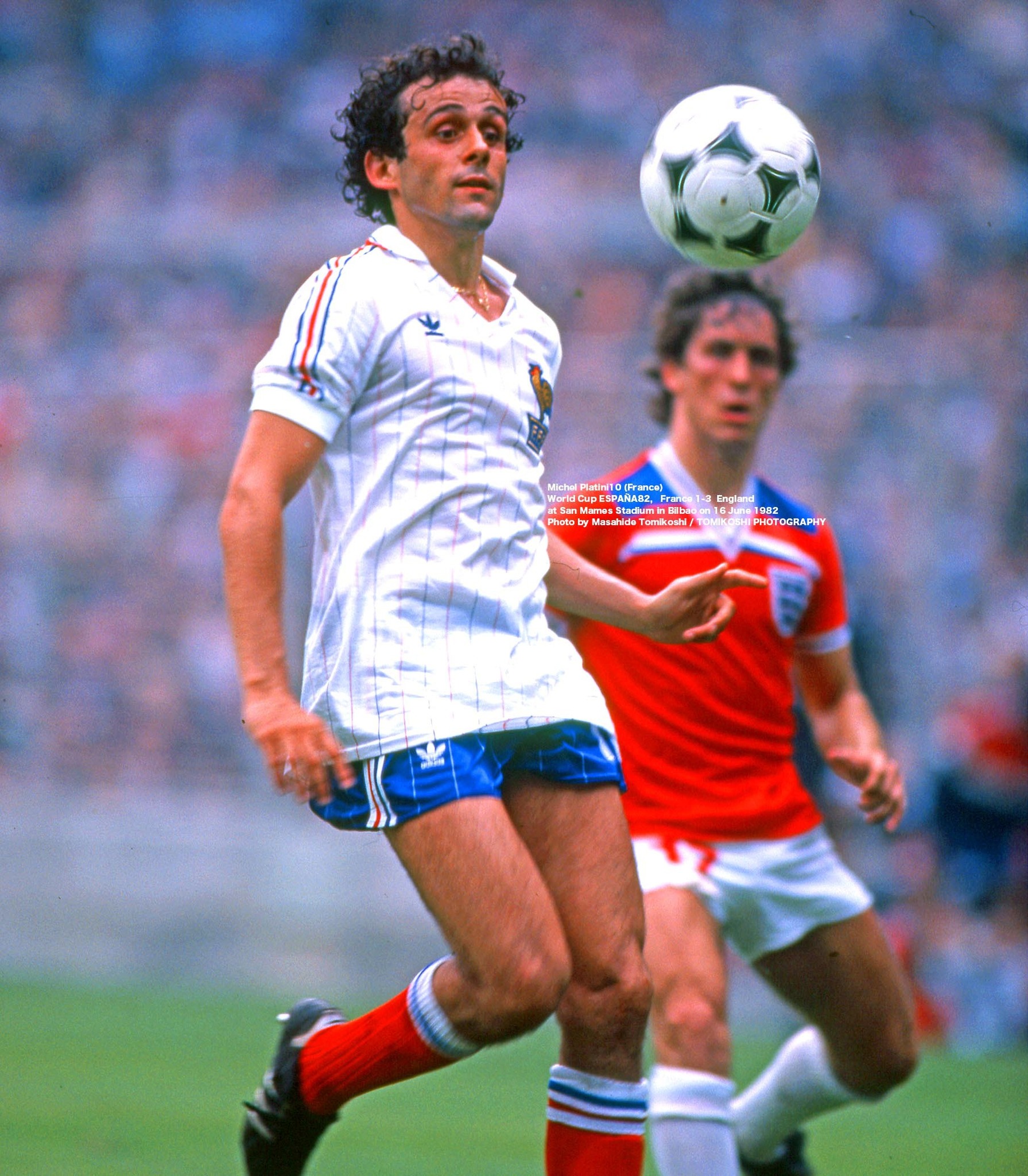 Maillot France Vintage Coupe Du Monde Argentina 78 - Taille 6 Ans - Bleu Manches Courtes - Platini - Occasion
