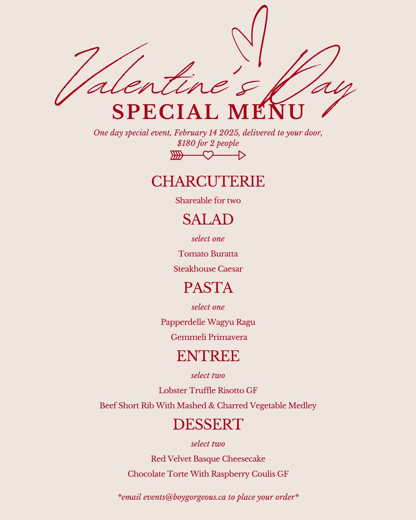 Boy - We’re back ♥️ …..with our annual Shareable Valentine’s Day Menu ...