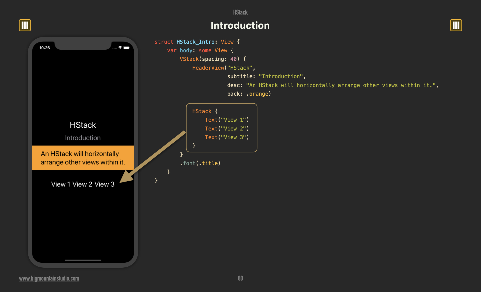 What is an HStack in SwiftUI?... - Big Mountain Studio | Facebook