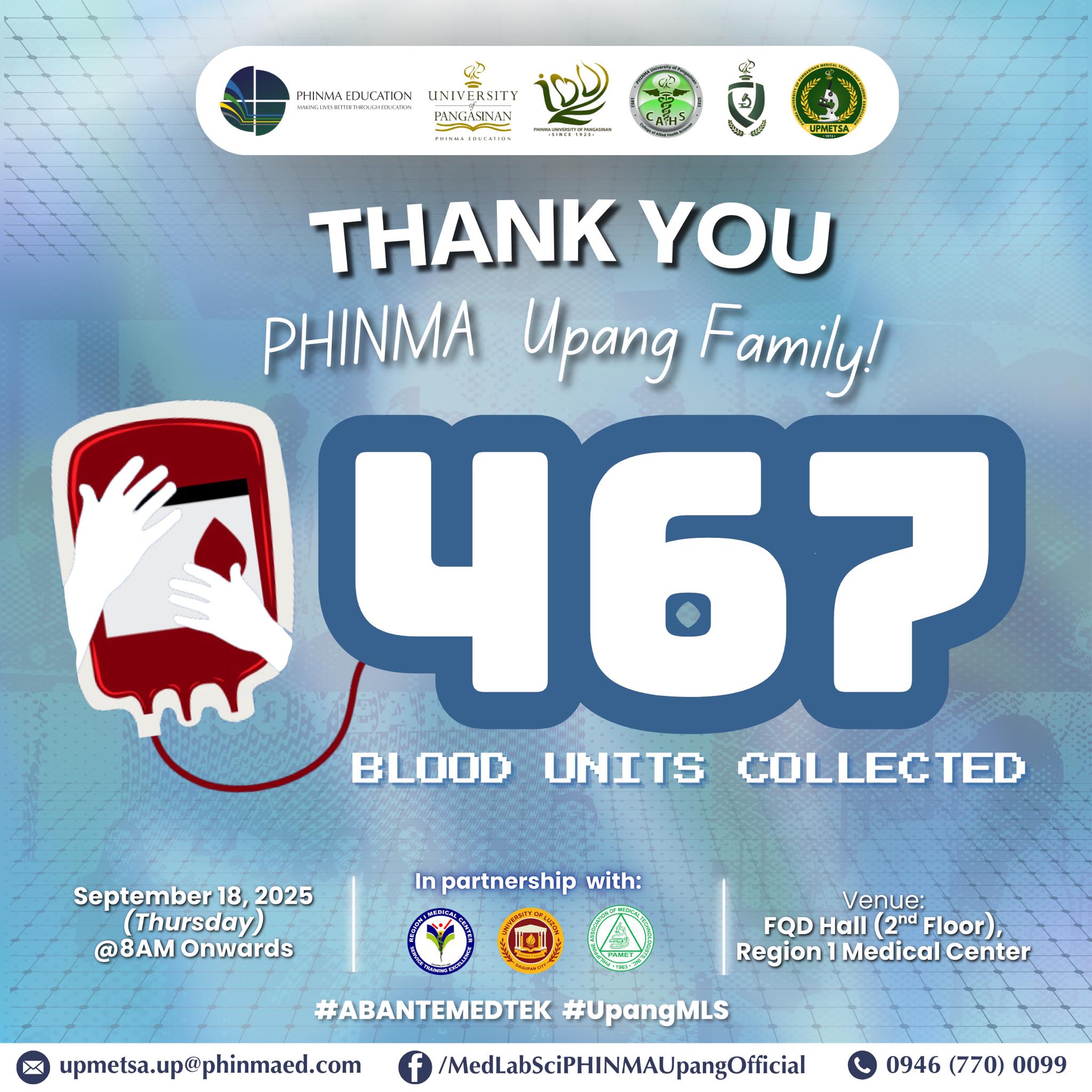 🚨🩸 𝟰𝟲𝟳 𝗕𝗟𝗢𝗢𝗗 𝗕𝗔𝗚𝗦 𝗦𝗘𝗖𝗨𝗥𝗘𝗗! 🩸🚨 TRULY, A SUCCESSFUL EVENT! The 53rd ...