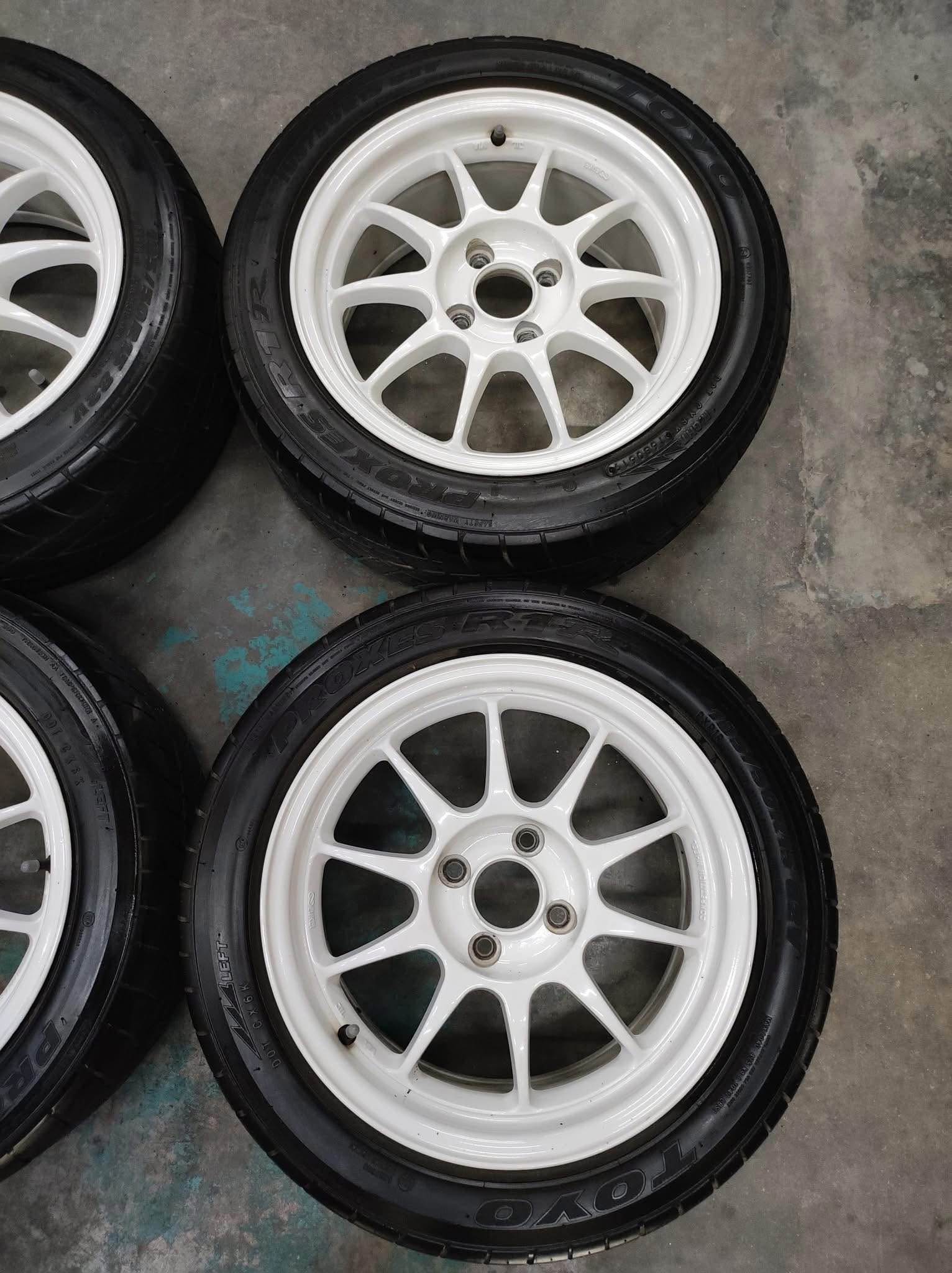 Enkei Tarmac งาน Apex ขอบ 15 กว้าง 7 ออฟ 35 4รู100 ติดยาง R1R 195/50/15 ...