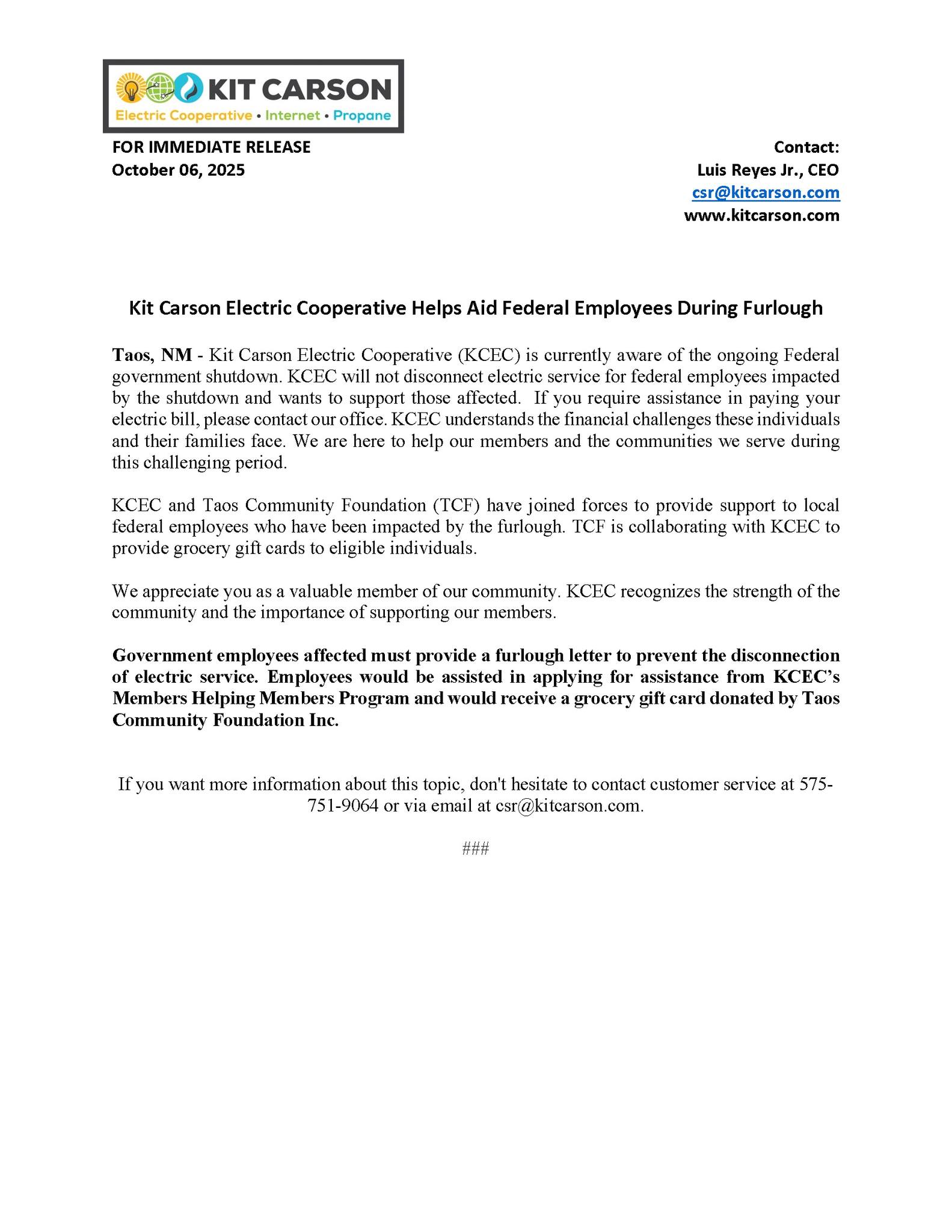 Kit Carson Electric... - Kit Carson Electric Cooperative | Facebook
