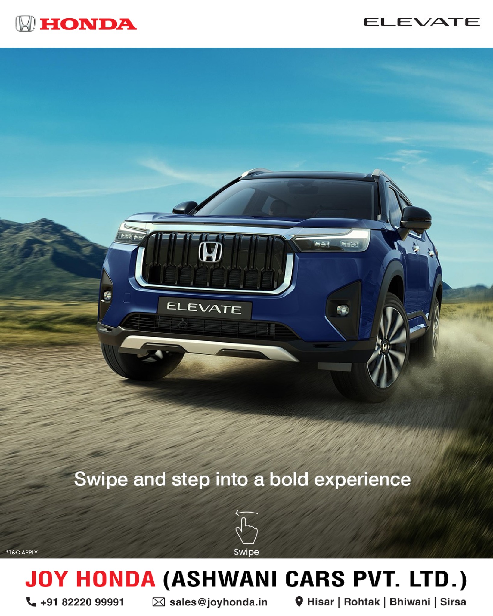 Step inside the new Honda Elevate and experience the elegance of