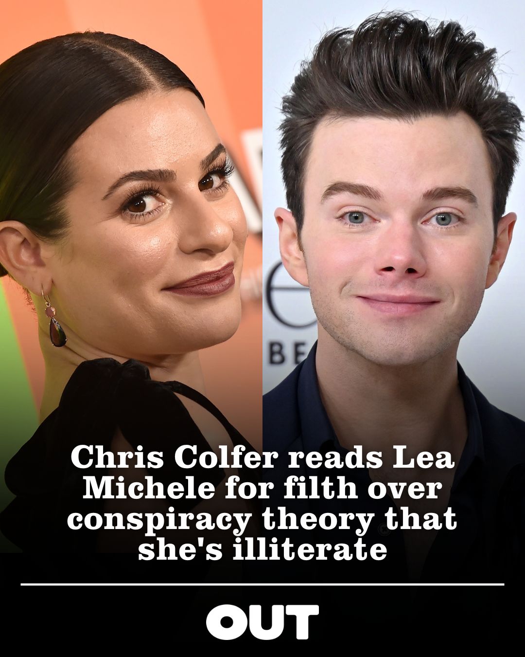 lea michele illiterate reading Image 4