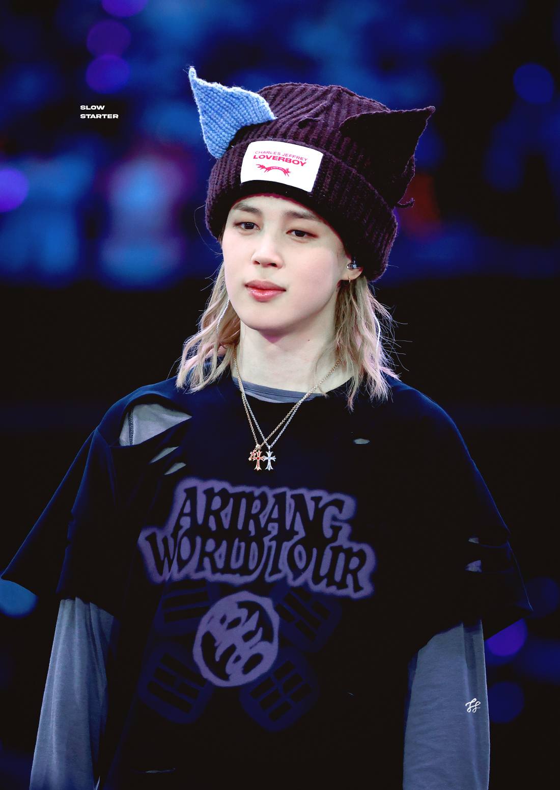 Jimin's chunky ears beanie by Charles Jeffrey Loverboy sells out
