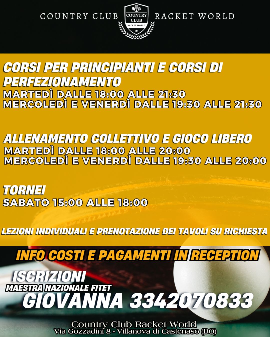 Country Club Racket World | Castenaso
