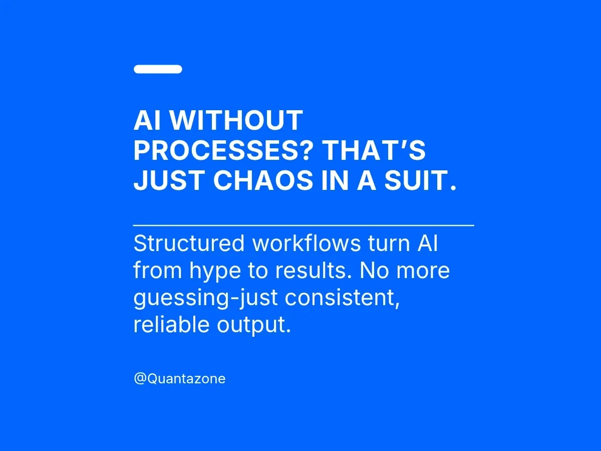 Quantazone - AI without structure? That’s like a racecar... | Facebook