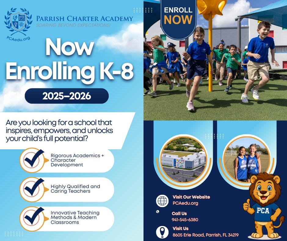 Parrish - 🦁Now Enrolling K–8 for 2025–2026!🦁 Parrish Charter Academy is ...