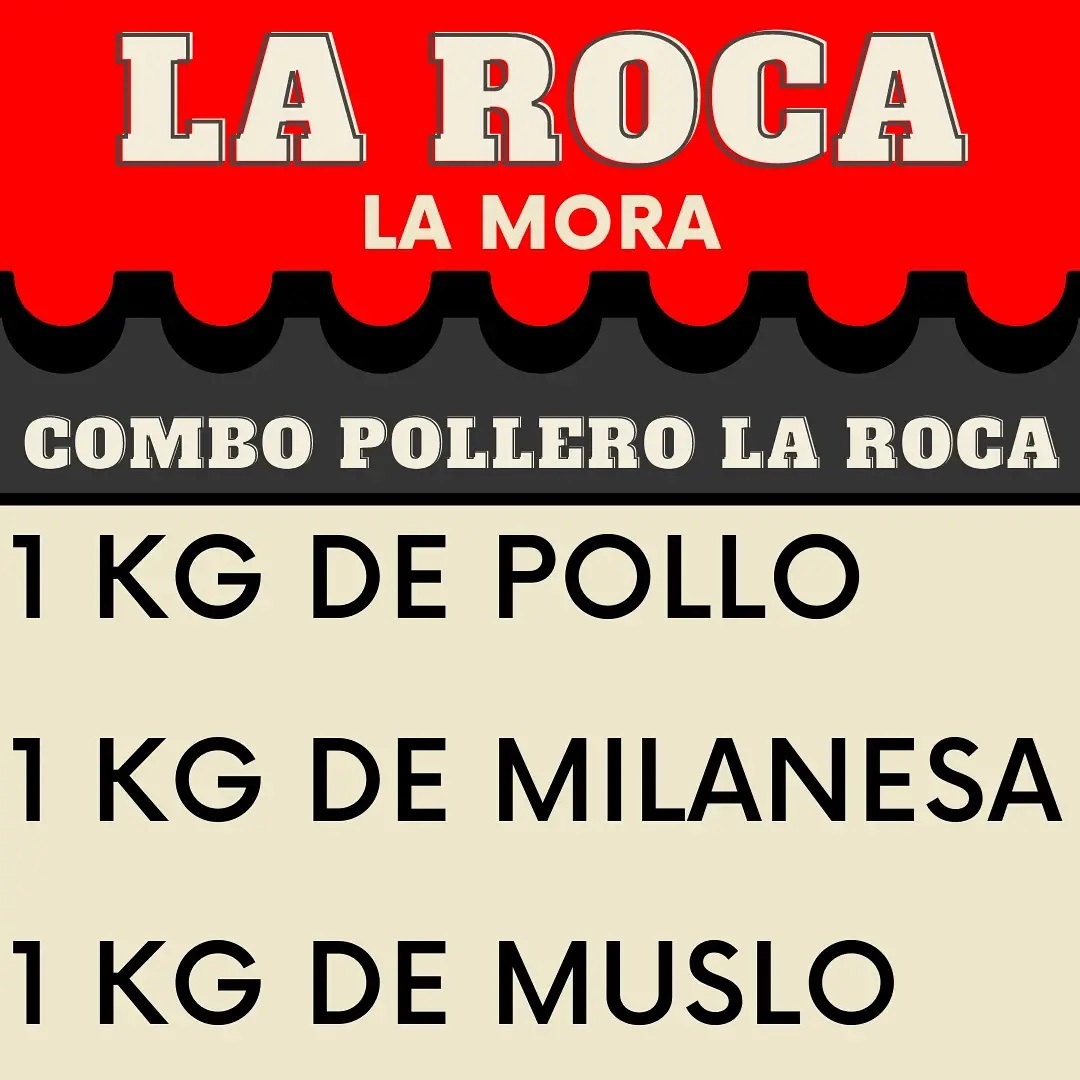COMBO POLLERO LA ROCA $11 1 kg de... - Productos La Roca