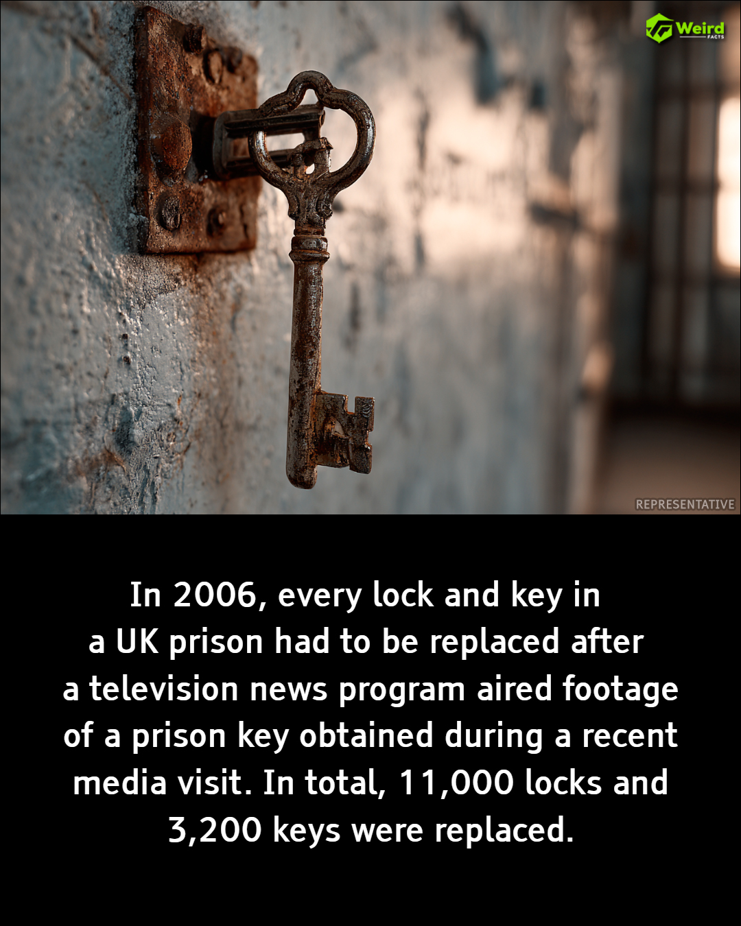 Weird - In 2006, ITV News filmed a prison key during a media visit to ...