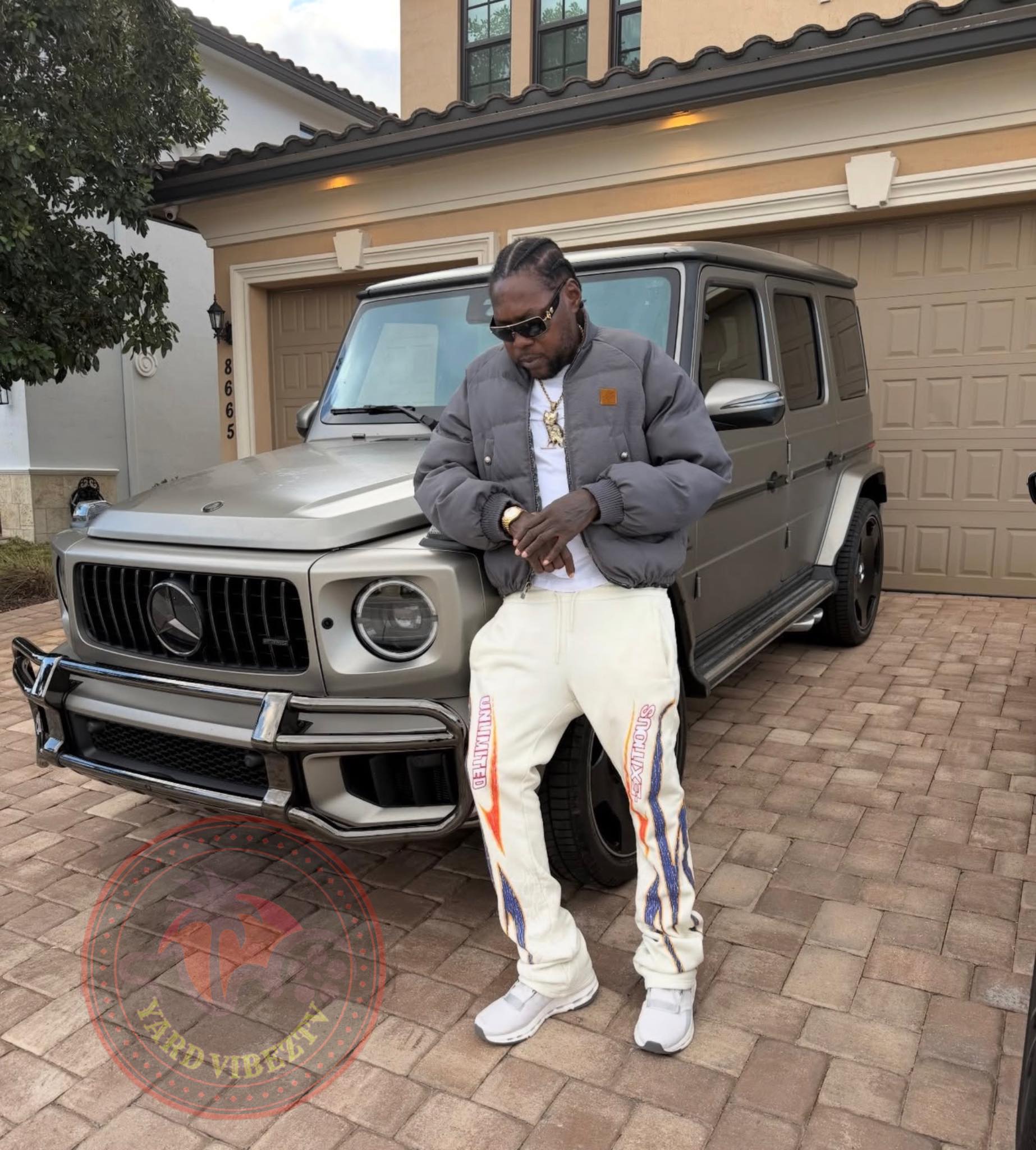 YardVibez - vybz kartel showing off his car since theirs is no