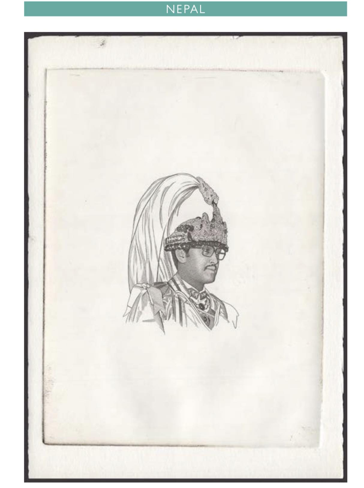 Autographed card from King Birendra of Nepal