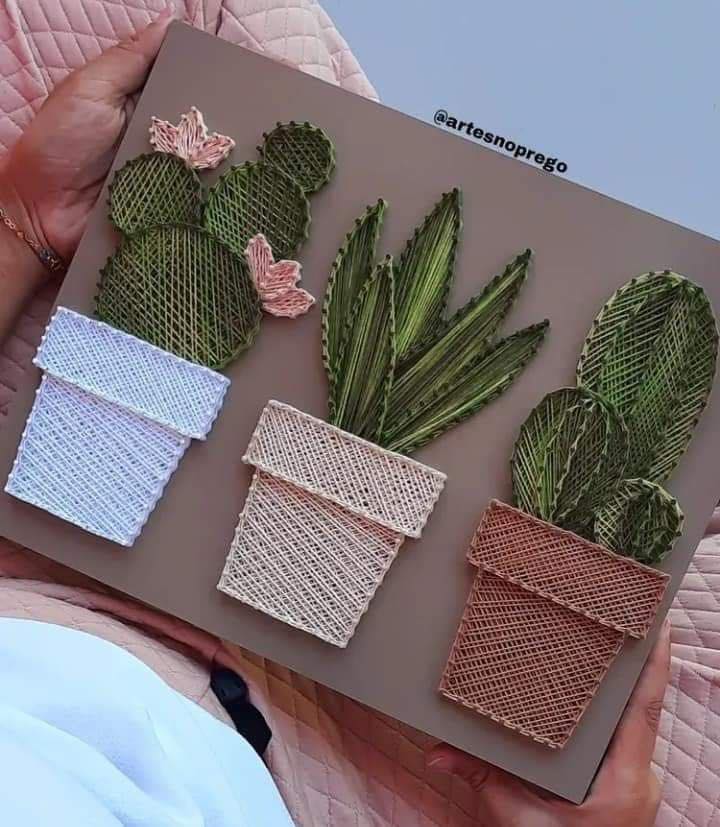 Beautiful string art plants that I can keep alive! 🌱 By Artesnoprego