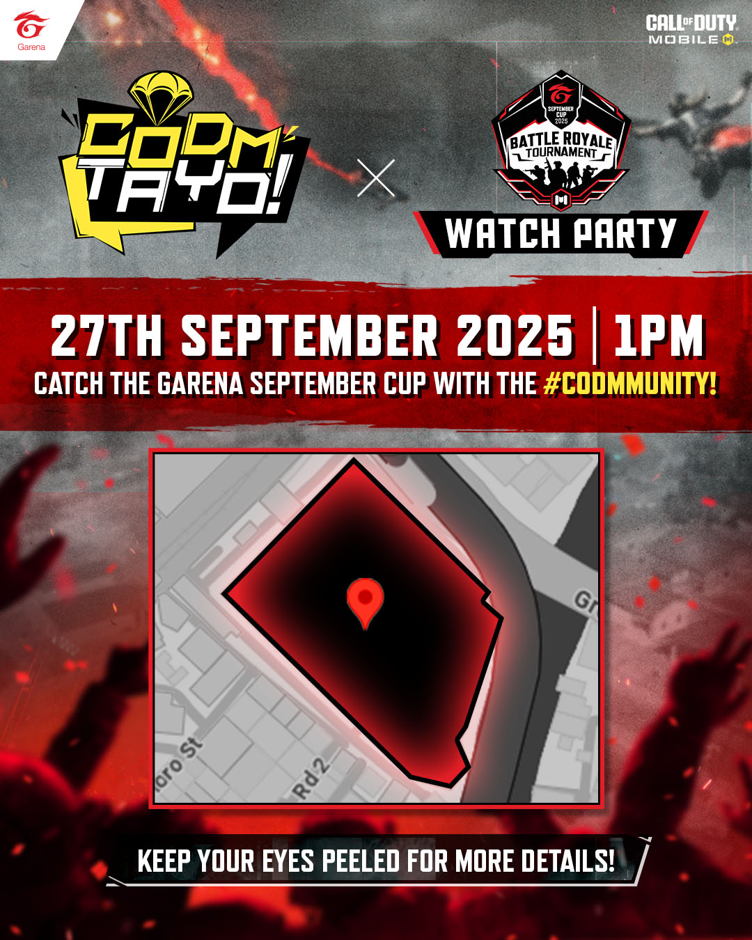 Garena - 🪂 CODM Battle Royale Tournament 🎉 CODM TAYO x WATCH PARTY 📽️ ...