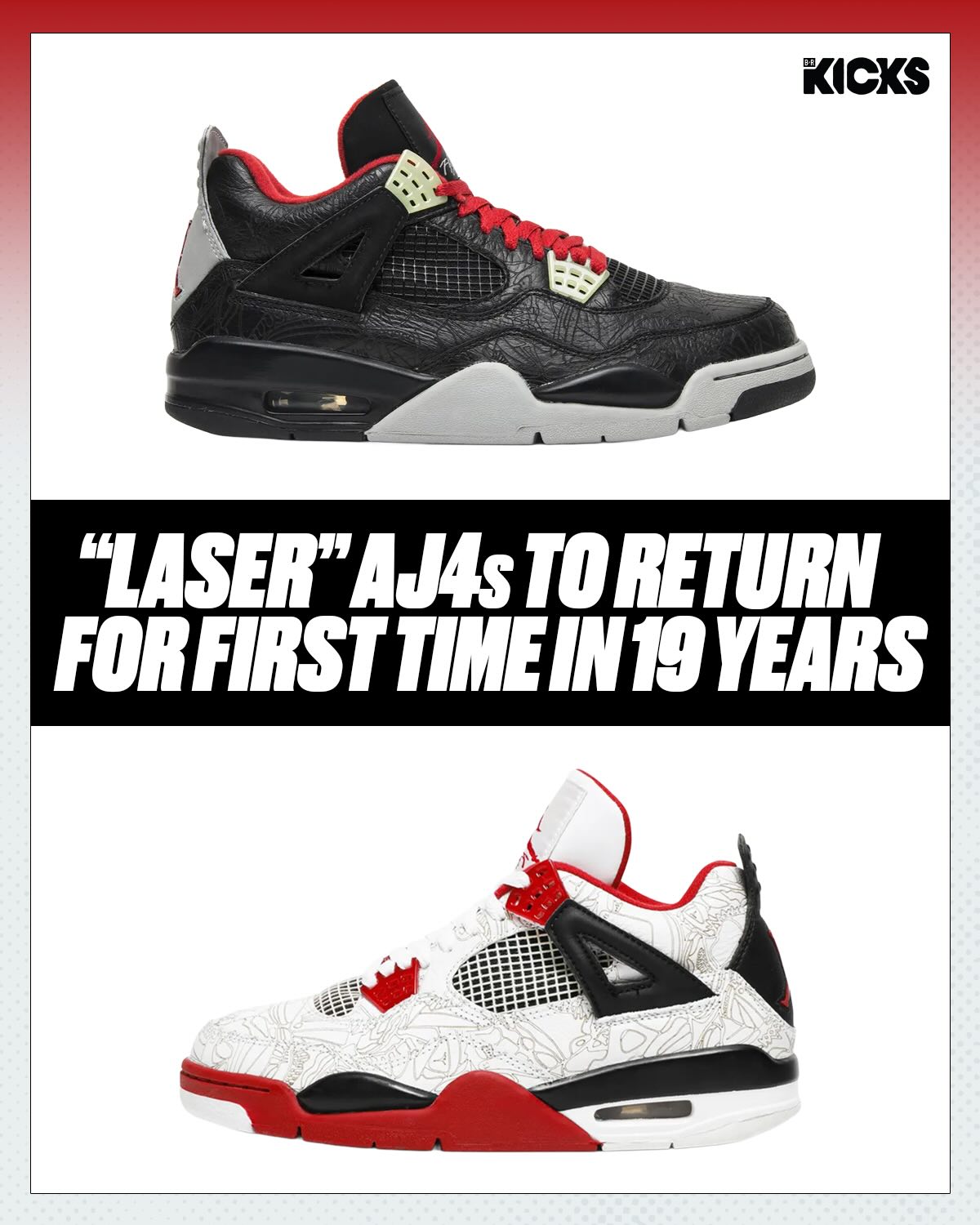 The “Laser” Air Jordan 4 is making a comeback in 2027, with both 