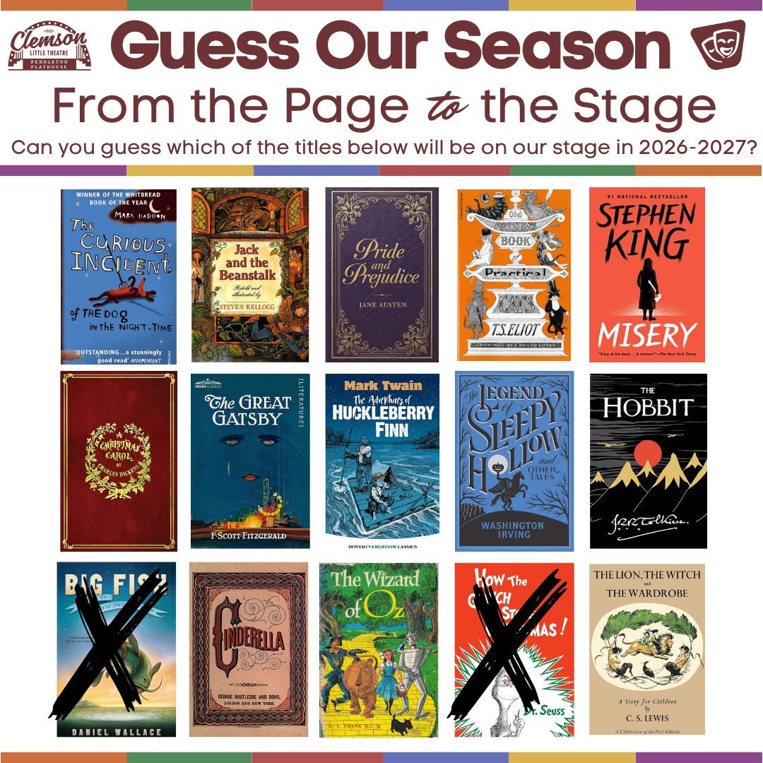 📚From Page to... - Clemson Little Theatre-Pendleton Playhouse | Facebook