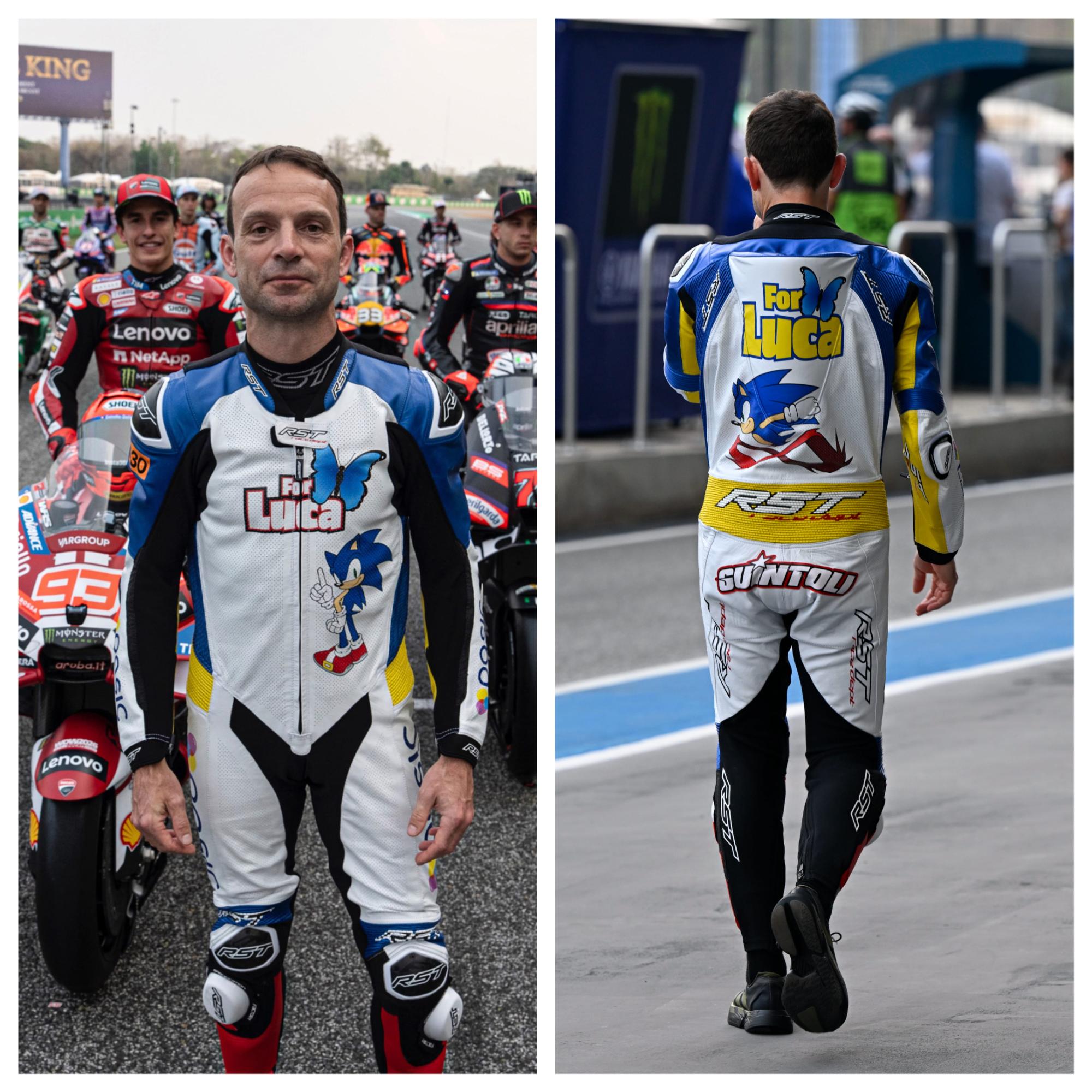 A beautiful touch for a special cause. Former MotoGP rider and 