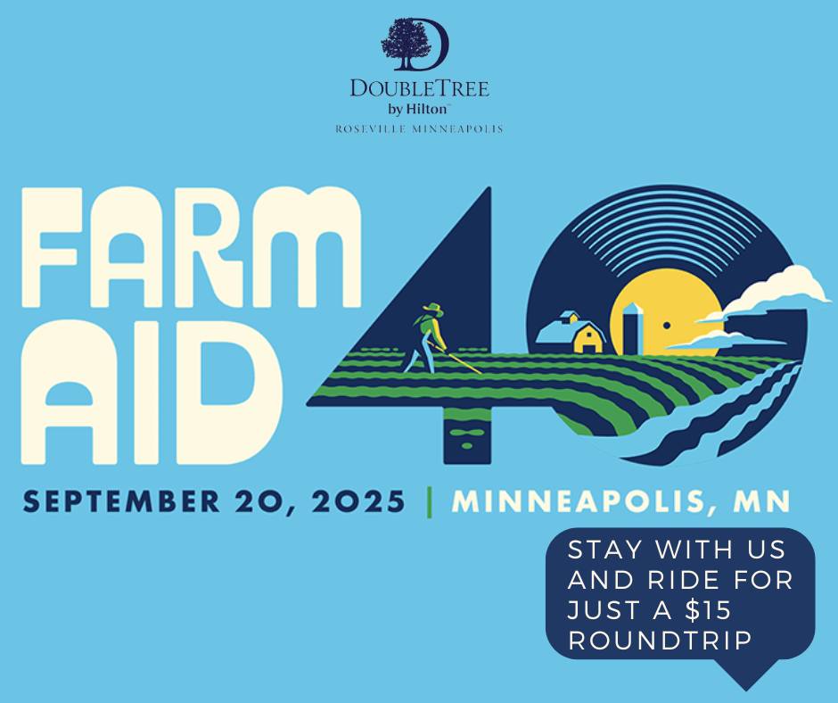 DoubleTree - 🎶 Heading to FarmAid on 9/20? Skip the traffic and parking ...