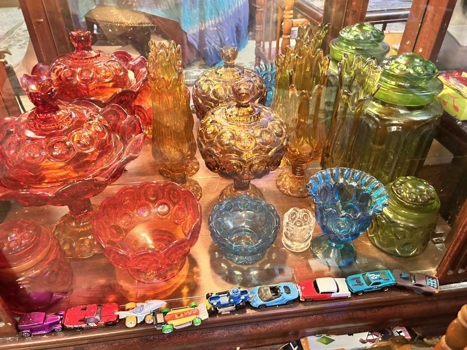 Collecting moon and star glass items