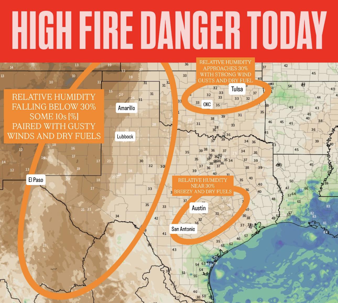 Meteorologist - Heads up Oklahoma and Texas! There’s an elevated fire ...